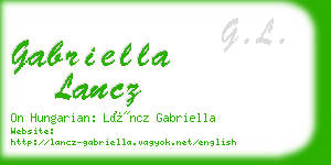 gabriella lancz business card